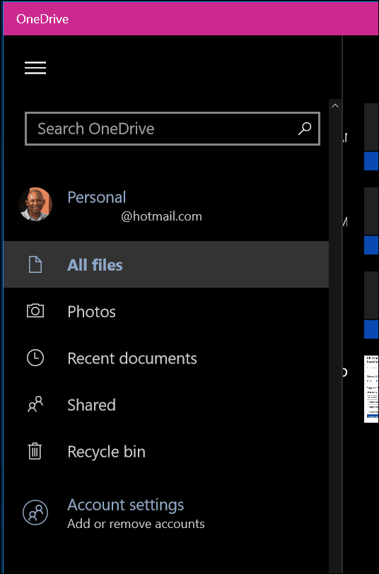 adicionar onedrive biz