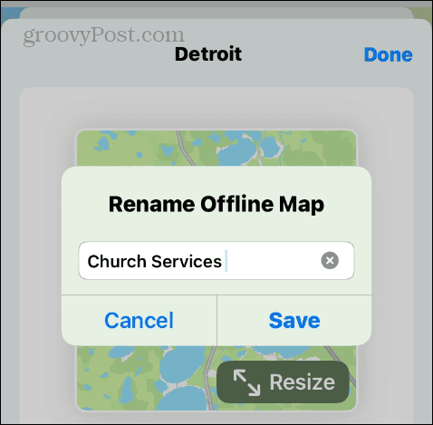 renomear caixa de entrada do mapa offline