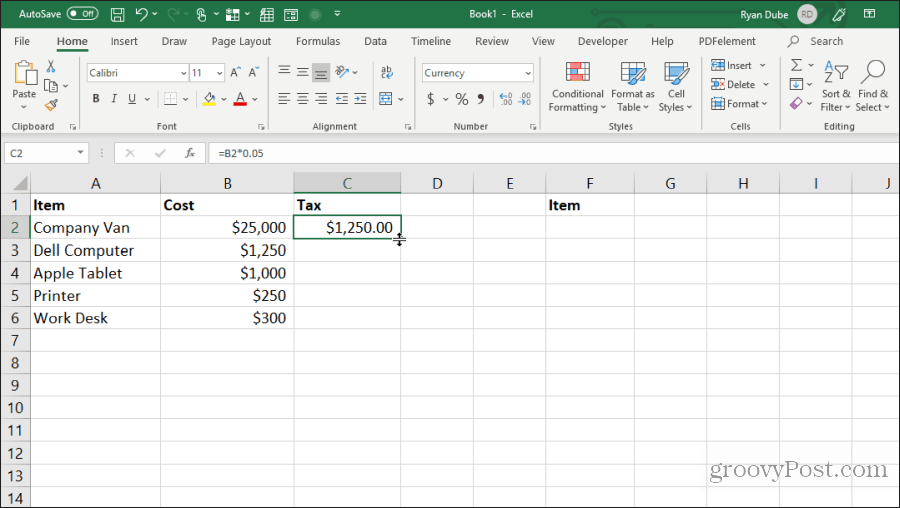 preenchendo células no Excel