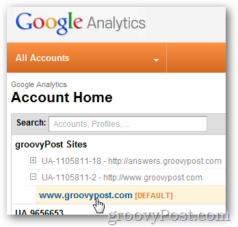 login do google analytics no site