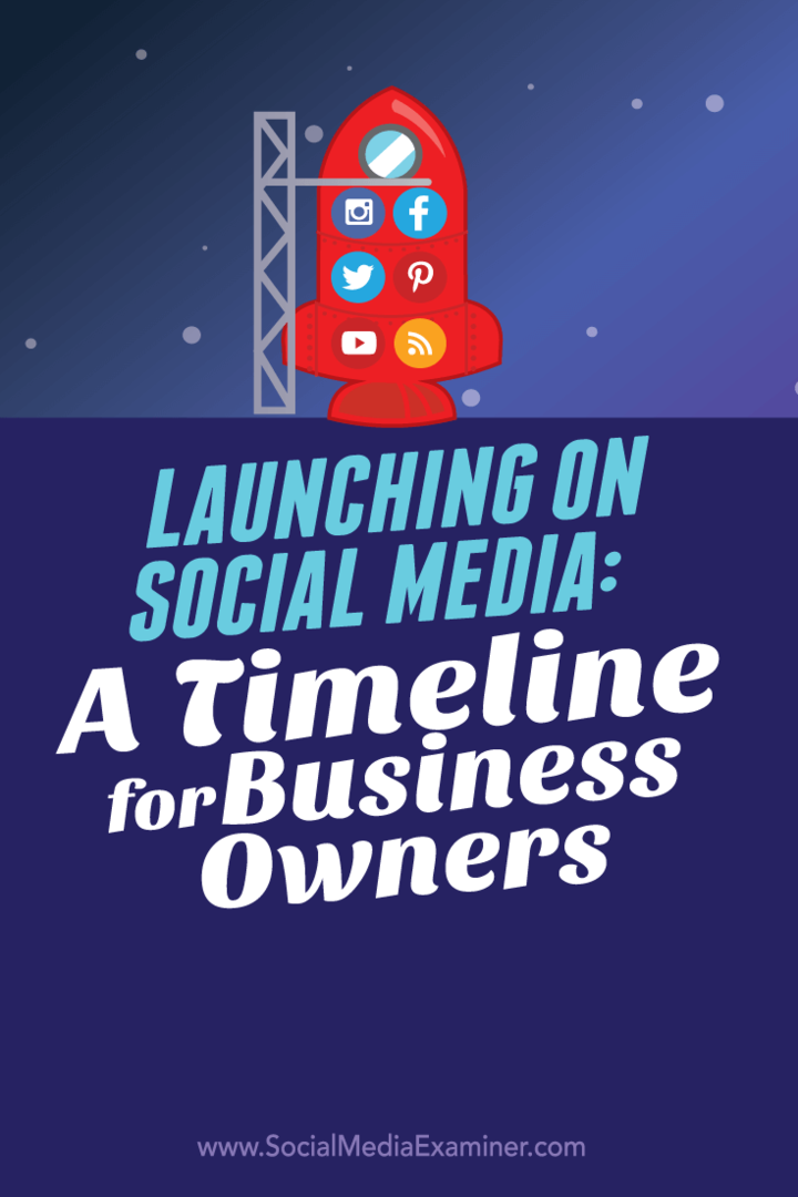 cronograma de lançamento social para proprietários de empresas