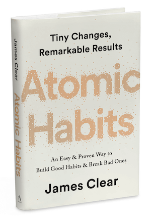 capa do livro de Atomic Habits, de James Clear