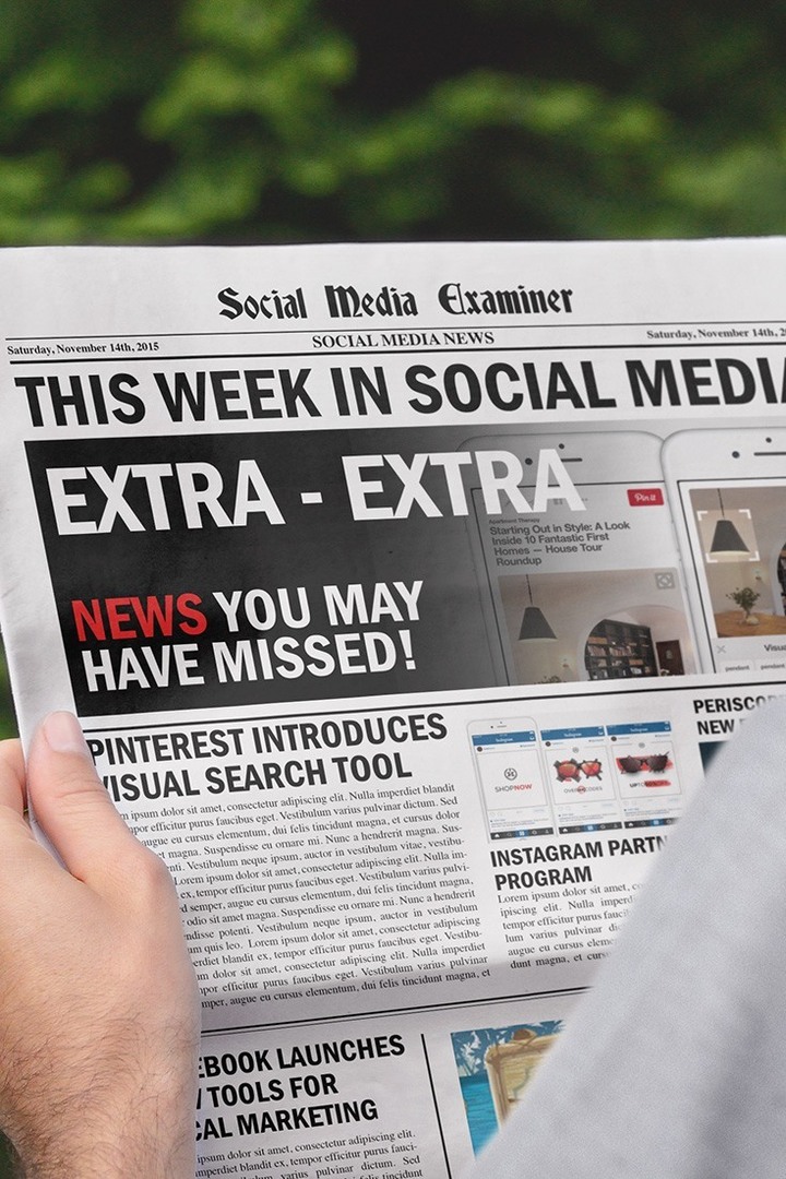 examinador de mídia social notícias semanais 14 de novembro de 2015