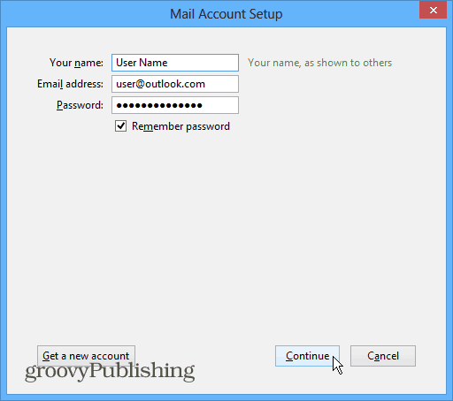 Configuração da conta de e-mail do Thunderbird