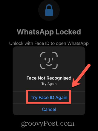 Whatsapp tente ID facial novamente