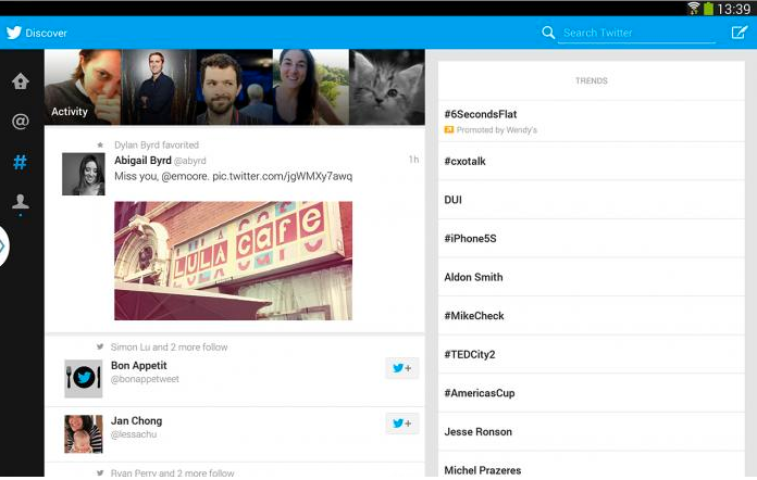 twitter para tablet android