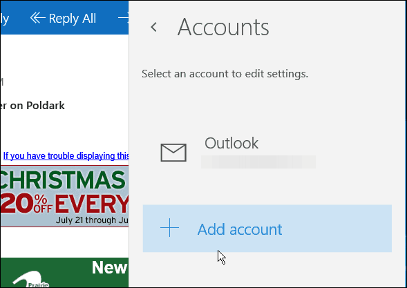 Aplicativo de email do Windows 10