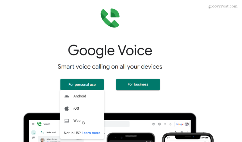 use o Google Voice para fazer chamadas de um computador