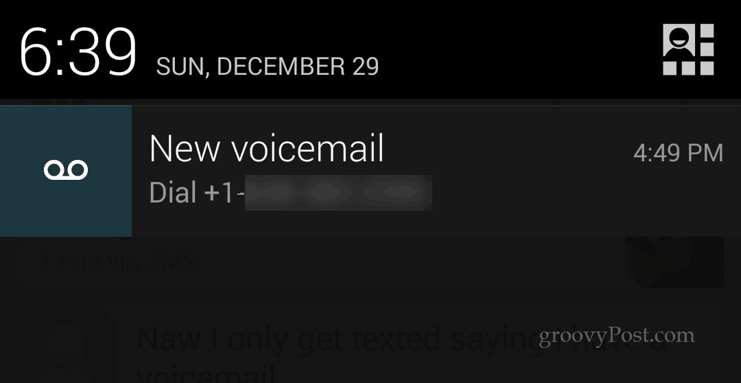 Remova a notificação irritante do correio de voz no Android