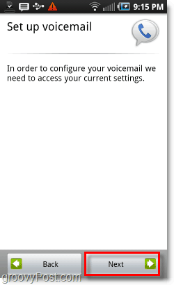 Configuração do Google Voice no Android Mobile Voicemail