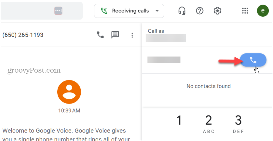 fazer chamadas Google Voice