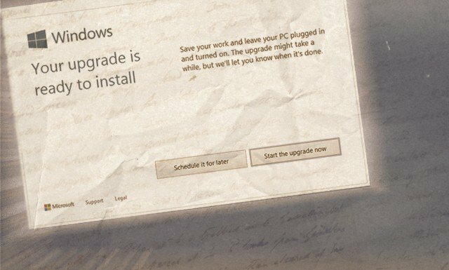 Notificação pronta para atualização do Windows 10