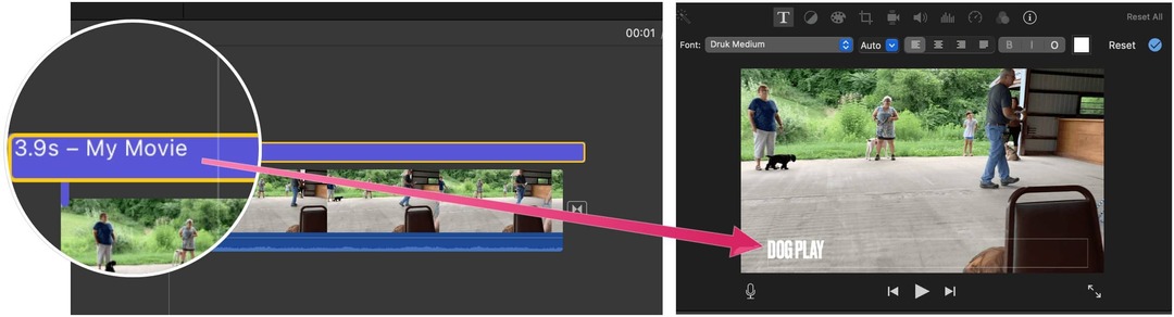 Editando vídeos com o título iMovie iMovie