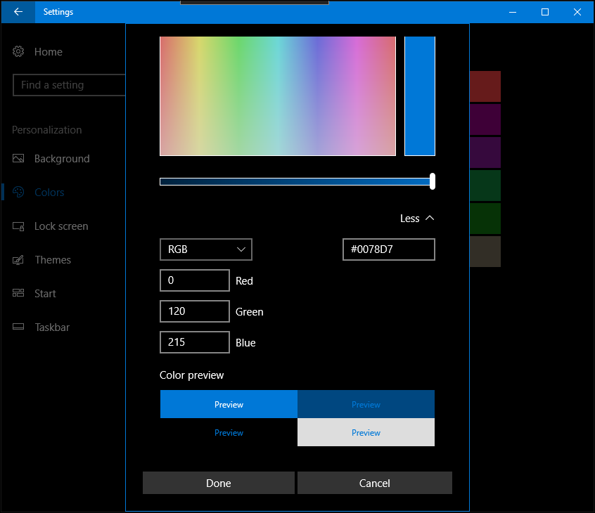 criadores do Windows 10 atualizam cores de personalização