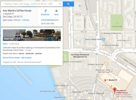 informações comerciais do google maps