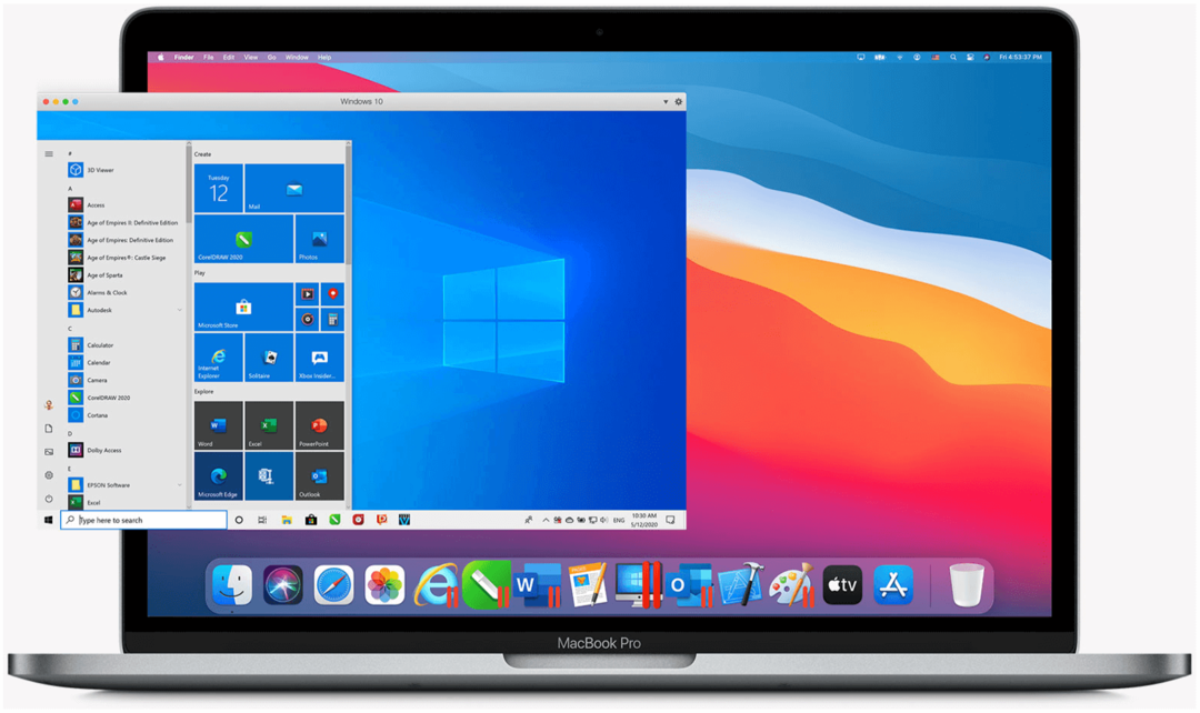 Windows 10 em M1 Macs Parallels Desktop 16 para Mac