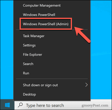 Iniciando uma nova janela do Windows PowerShell