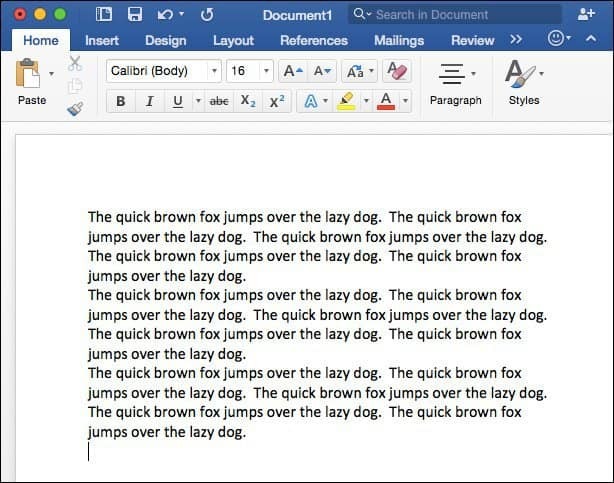 Dica do Microsoft Word para Mac 2016: gerar texto aleatório